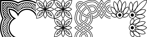 Decorative Borders 4 font sample