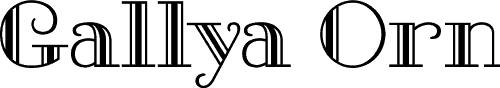 Gallya Ornamented font sample