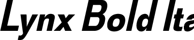 Lynx Bold Italic font sample