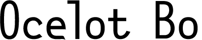 Ocelot Bold Monowidth font sample