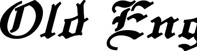 Old English Embellished Bold Italic font sample
