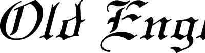 Old English Embellished Italic font sample