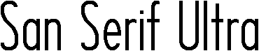 San Serif Ultra Condensed font sample